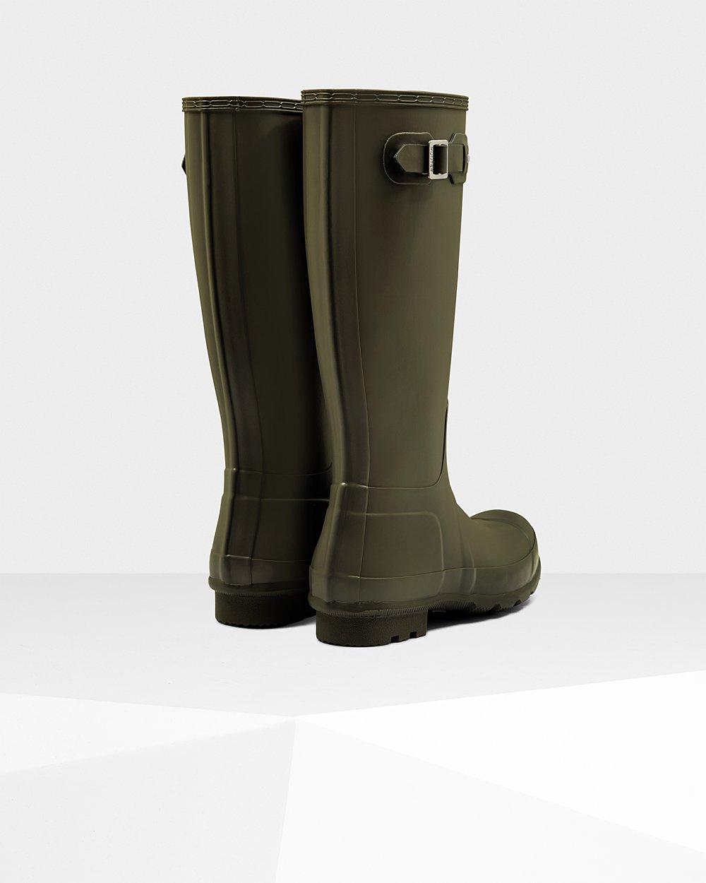 Mens Hunter Original - Tall Rain Boots Dark Olive - 4609-CVHFM